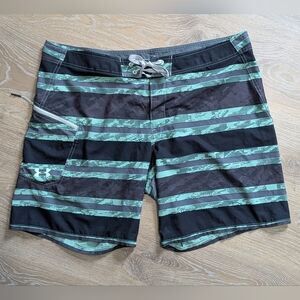 Under Armour Heat Gear Men's Loose Fit Striped Quick Dry Board Shorts